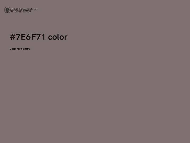 #7E6F71 color image
