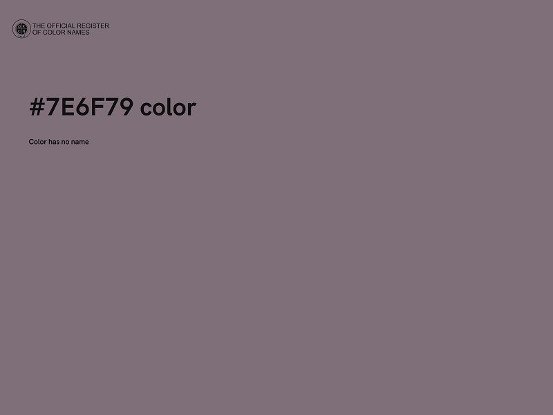 #7E6F79 color image