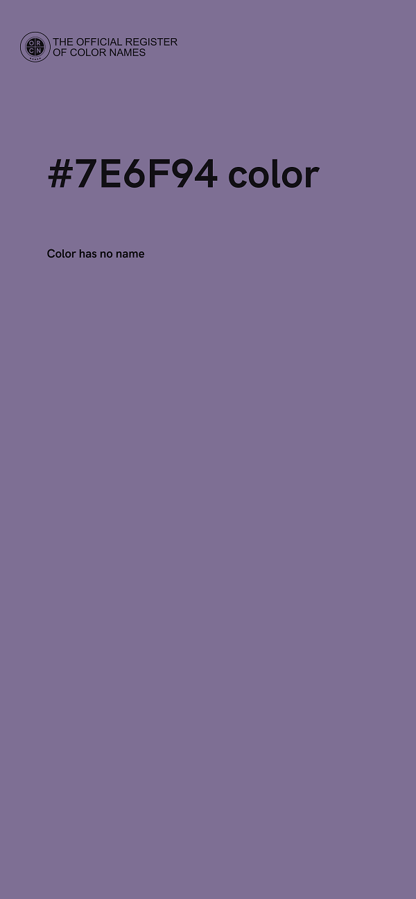 #7E6F94 color image