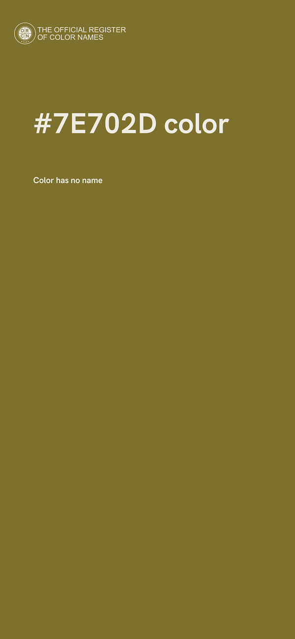 #7E702D color image