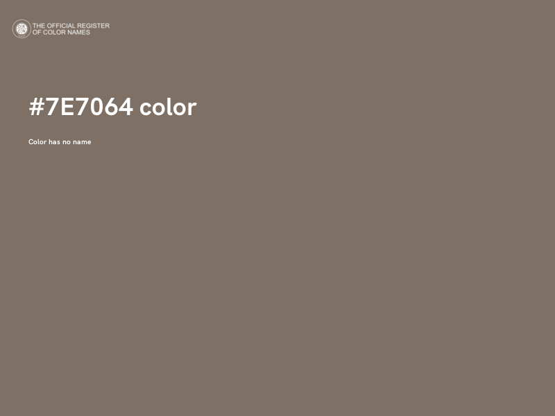 #7E7064 color image