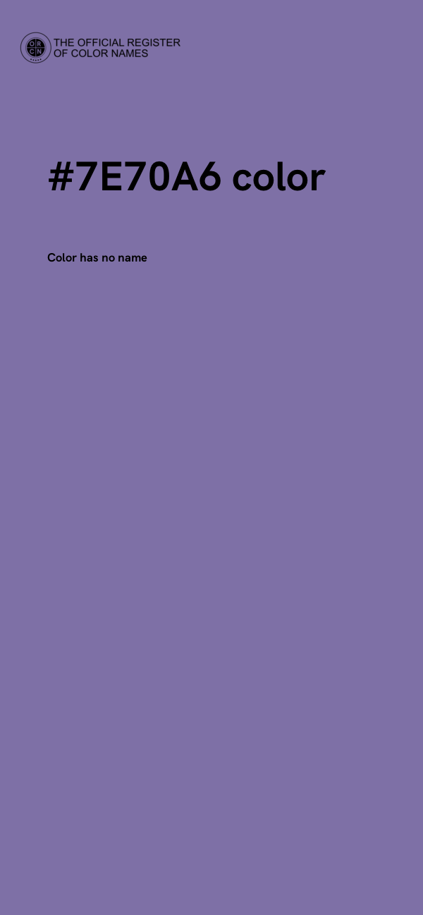 #7E70A6 color image
