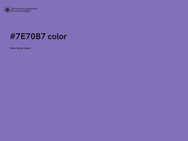 #7E70B7 color image