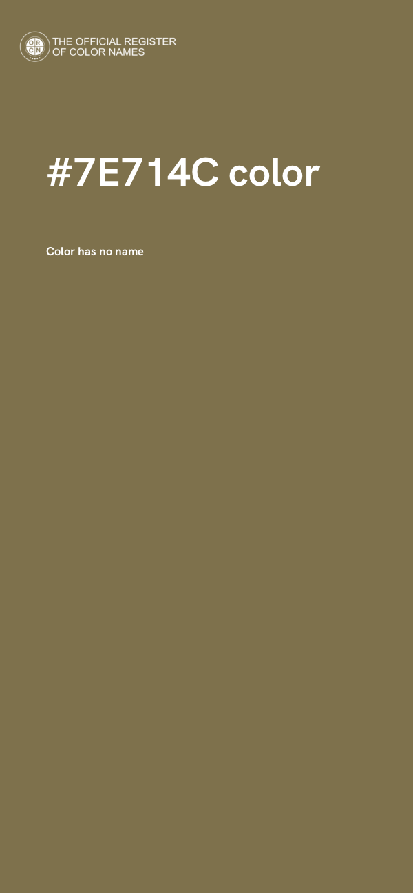 #7E714C color image