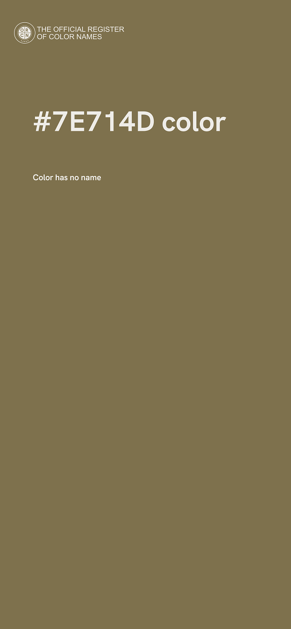 #7E714D color image