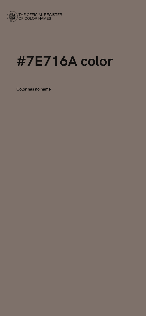 #7E716A color image