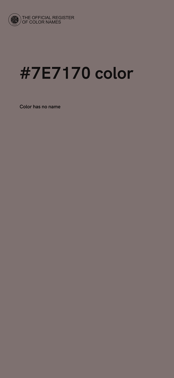 #7E7170 color image