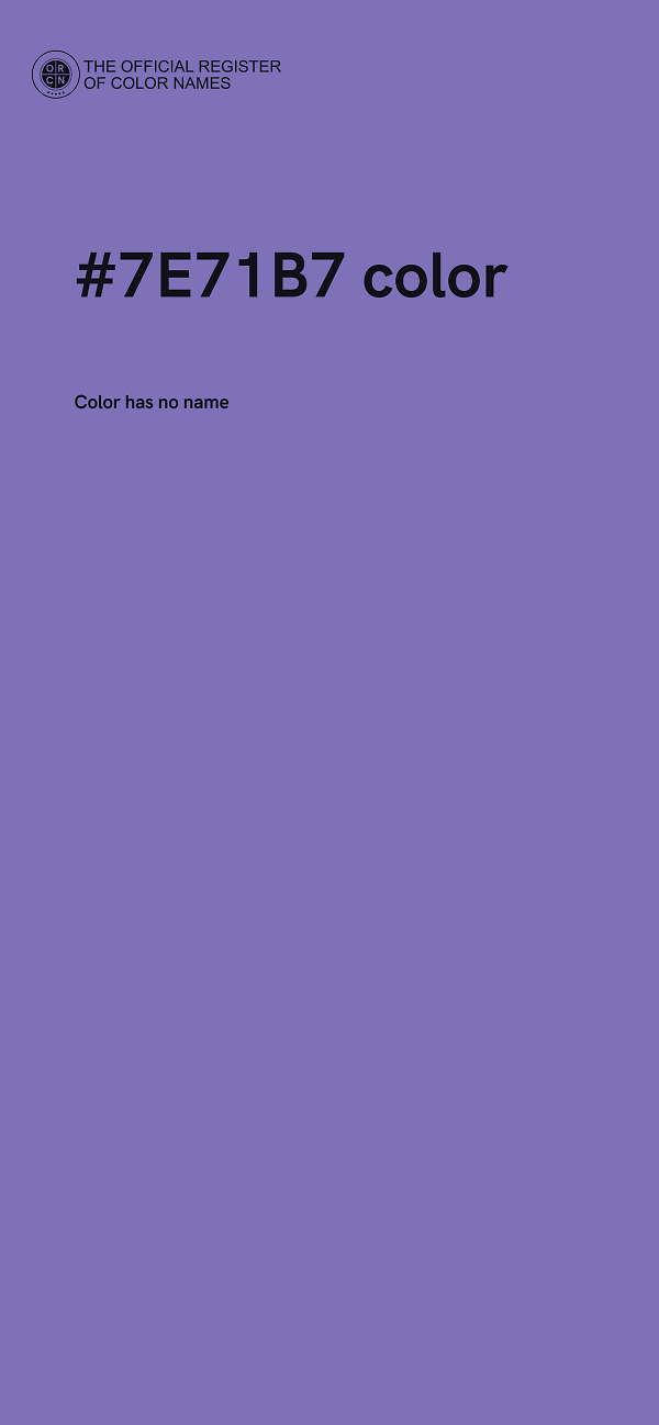 #7E71B7 color image