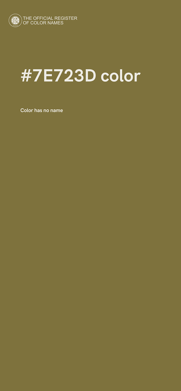 #7E723D color image