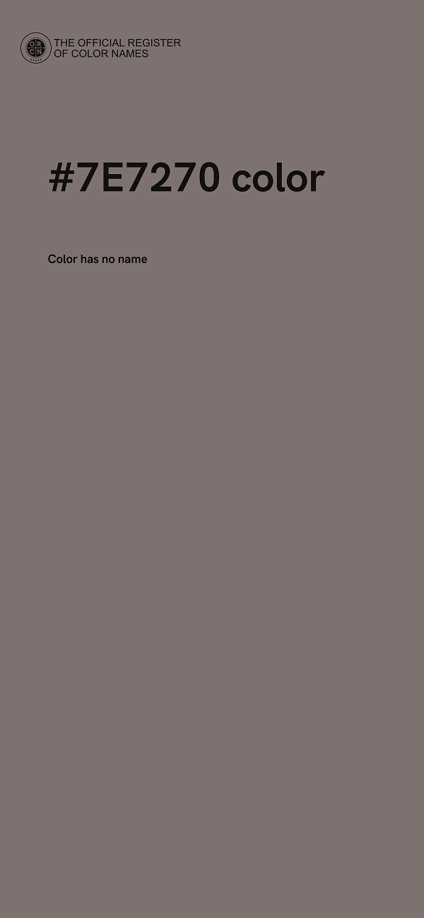 #7E7270 color image