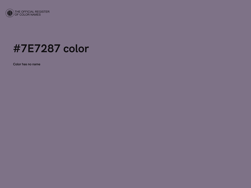 #7E7287 color image