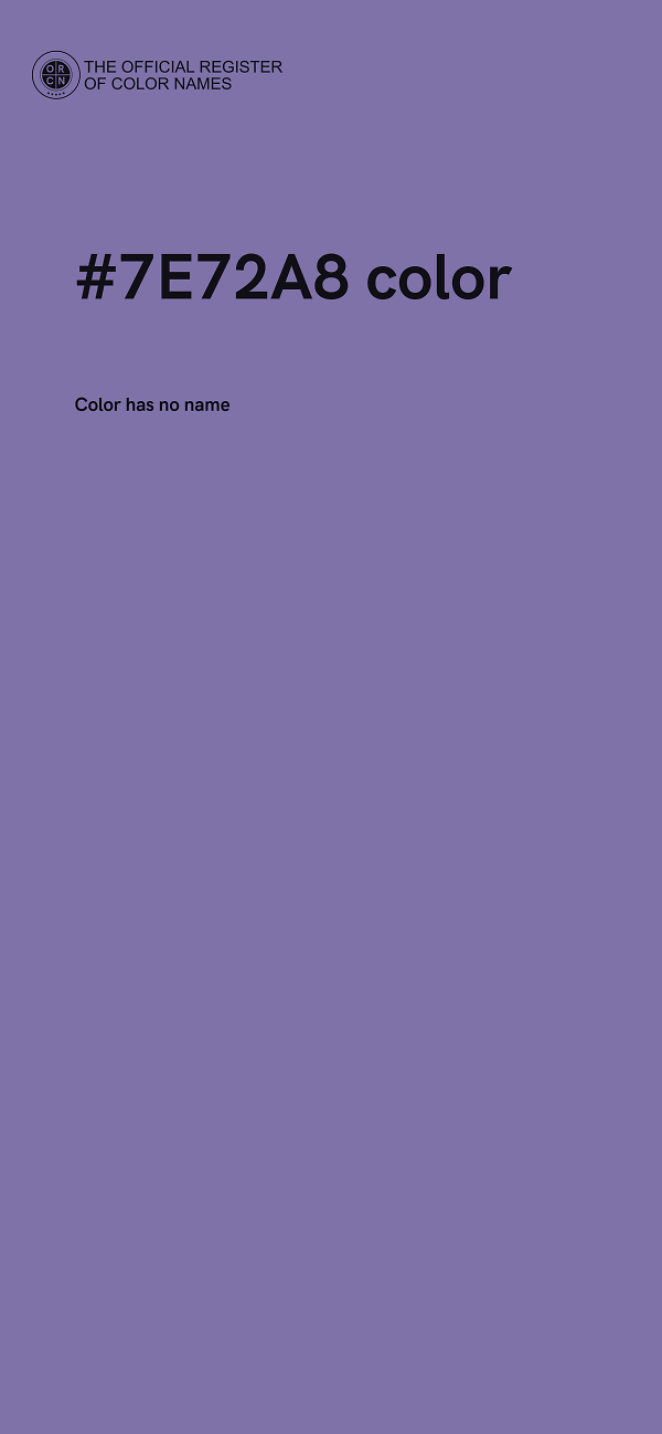 #7E72A8 color image