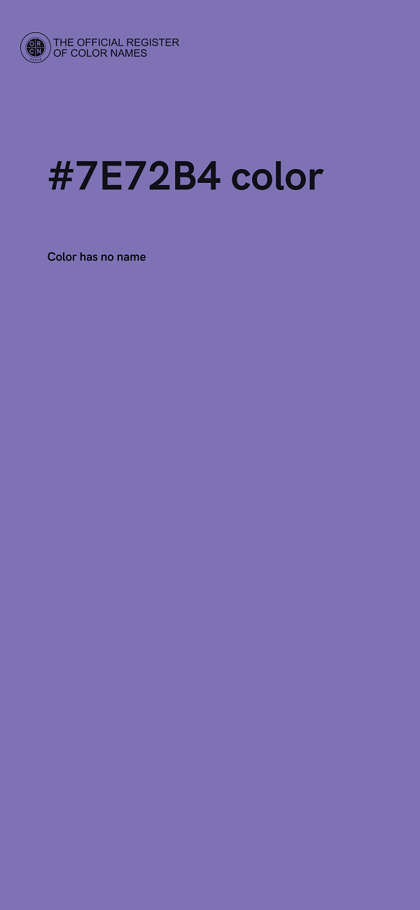 #7E72B4 color image