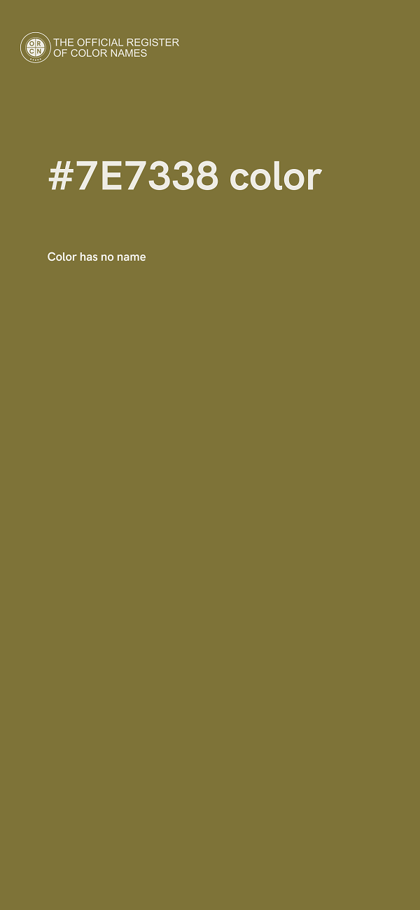 #7E7338 color image