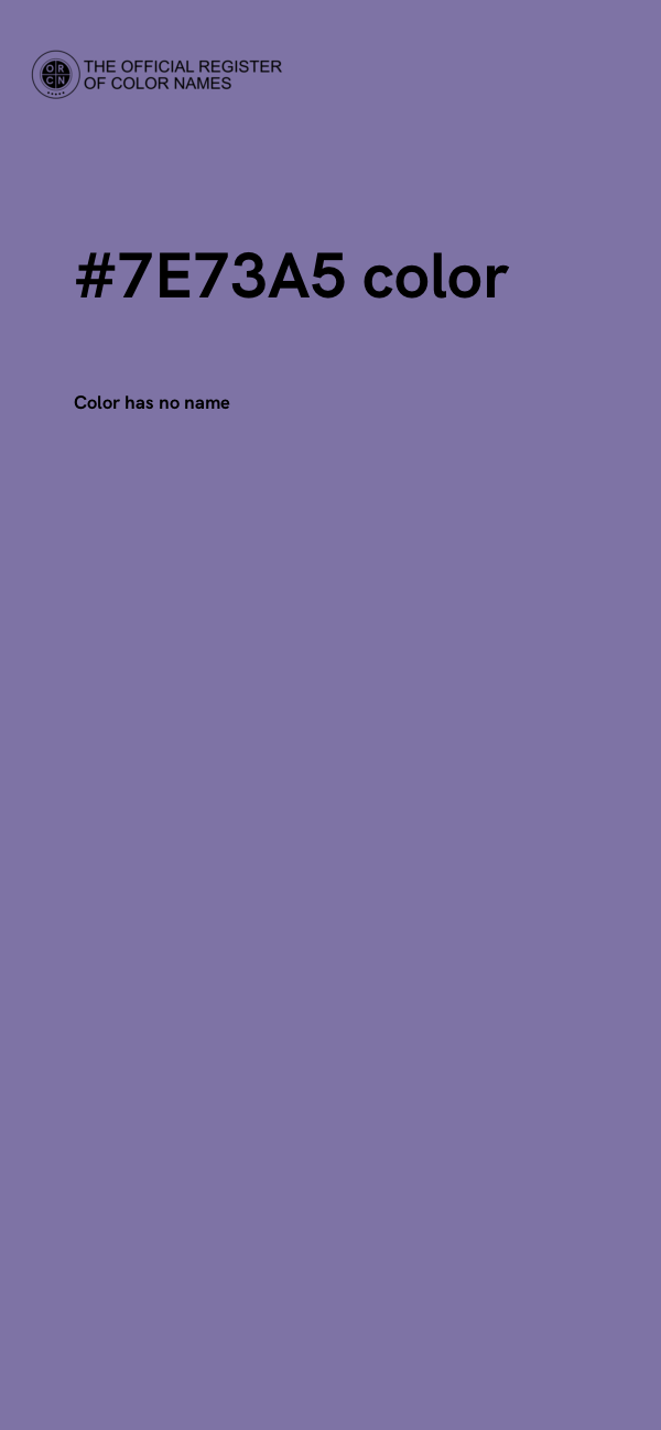 #7E73A5 color image