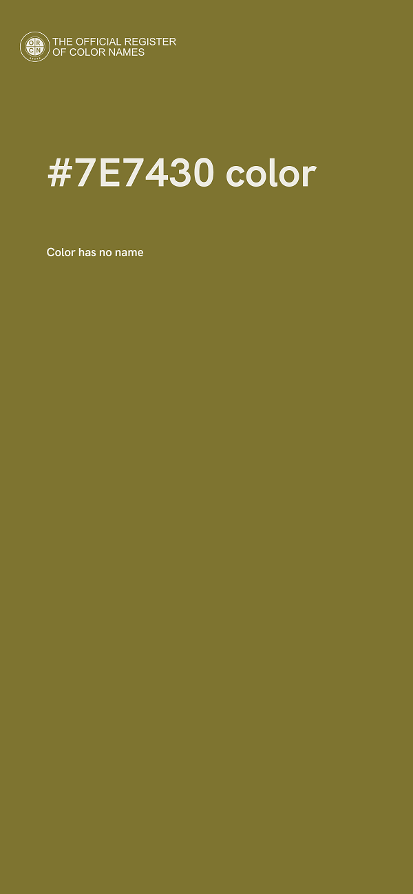 #7E7430 color image