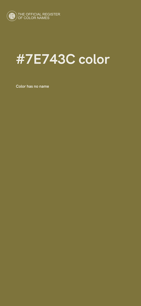 #7E743C color image