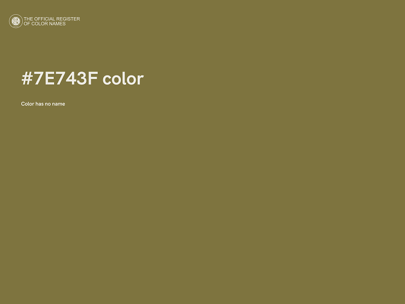 #7E743F color image