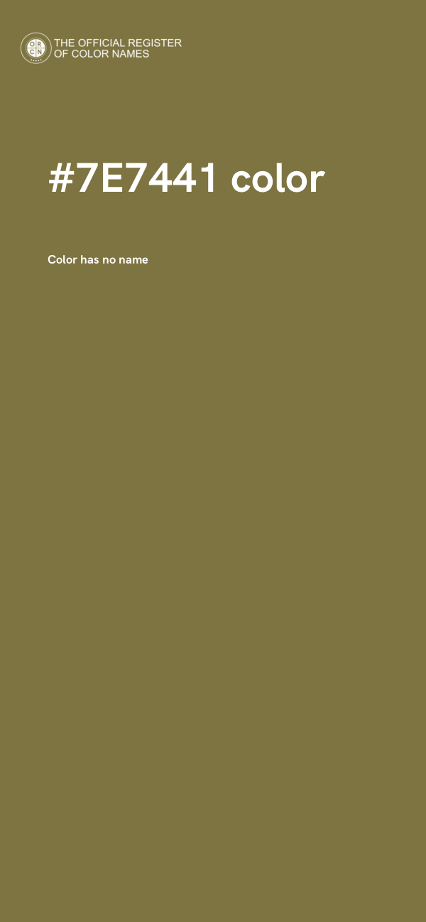 #7E7441 color image