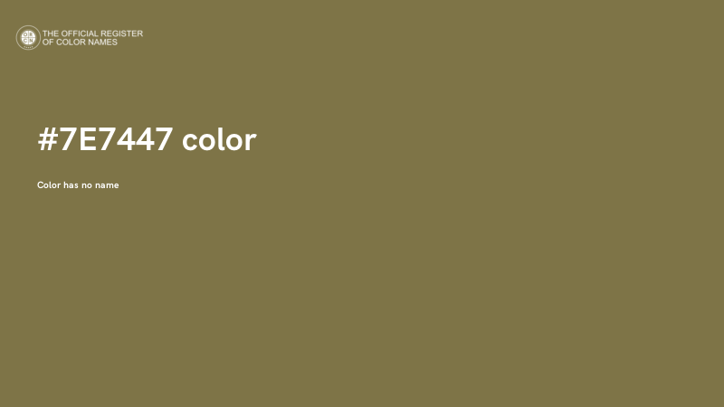 #7E7447 color image