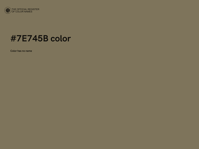 #7E745B color image