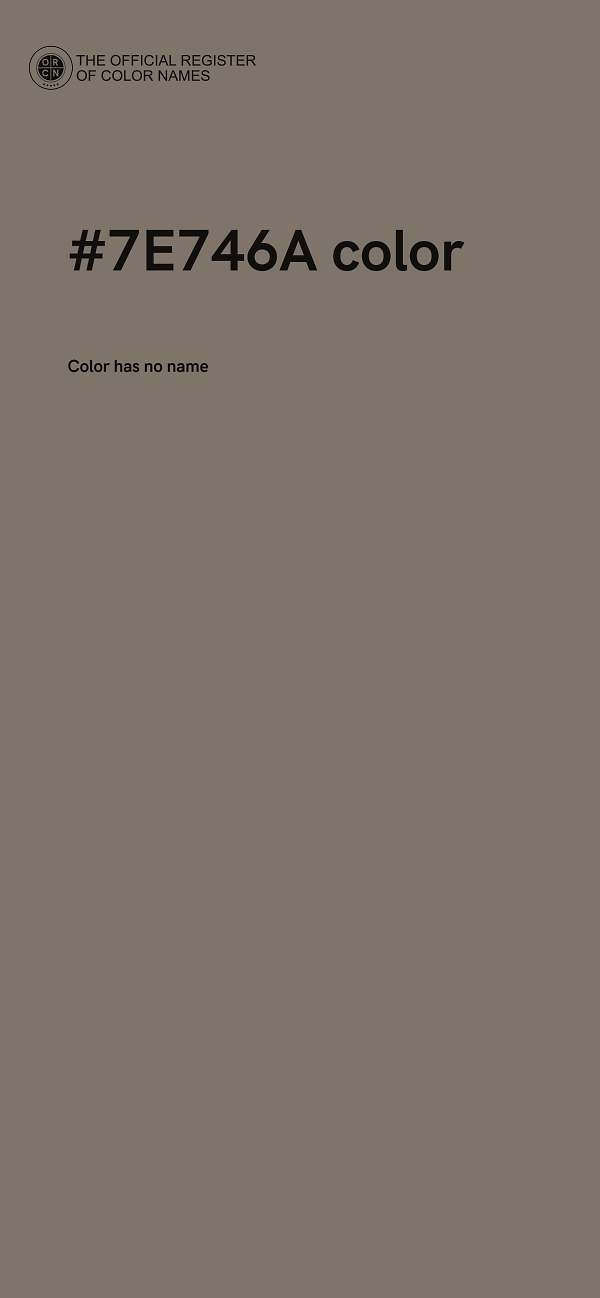 #7E746A color image
