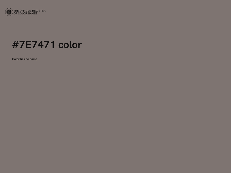 #7E7471 color image