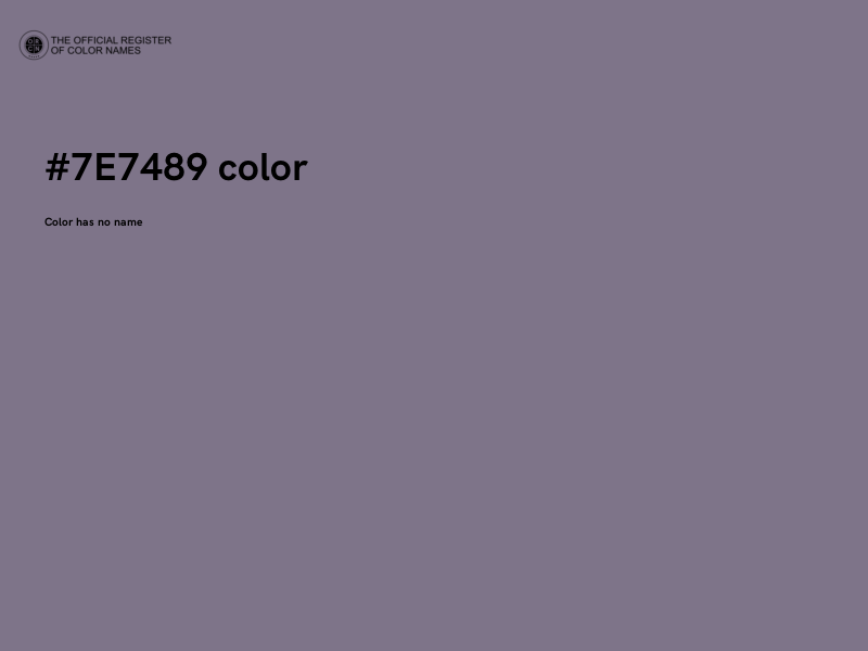 #7E7489 color image