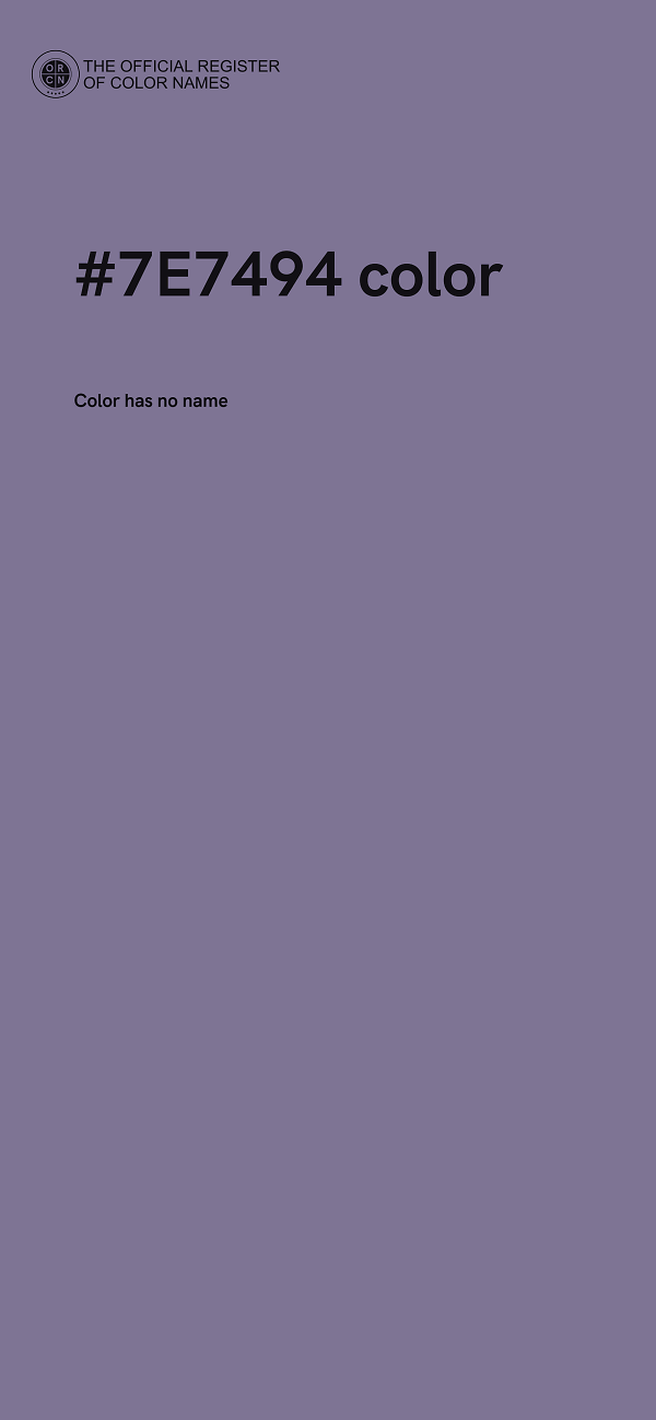 #7E7494 color image