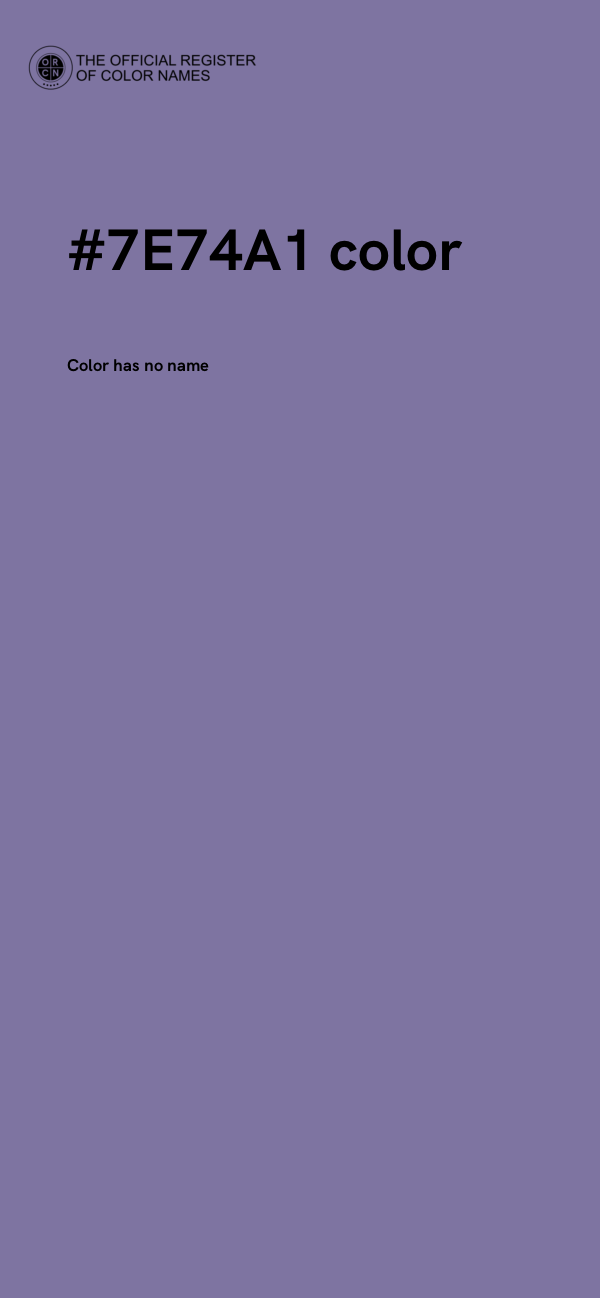 #7E74A1 color image