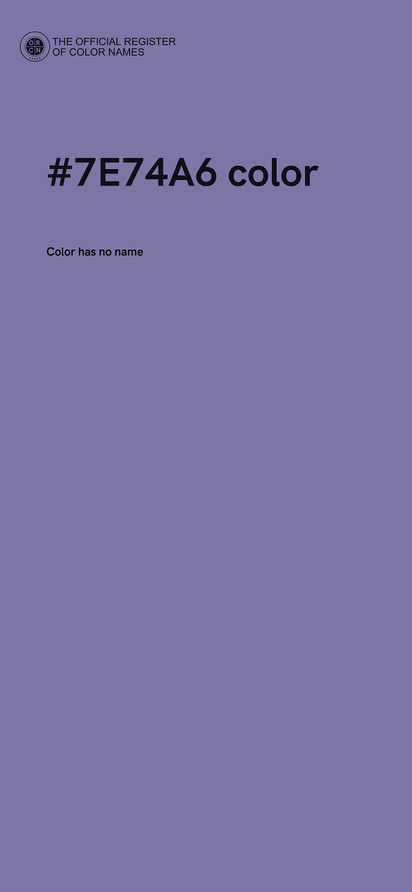 #7E74A6 color image
