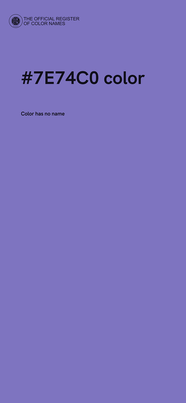 #7E74C0 color image