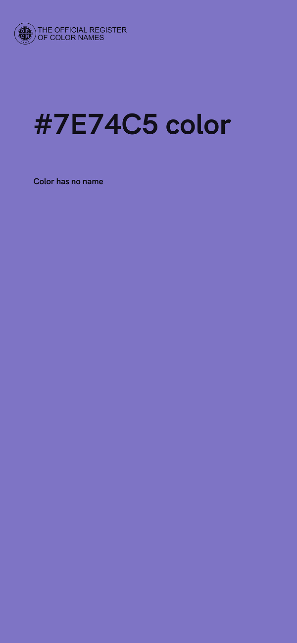 #7E74C5 color image