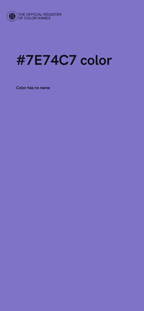 #7E74C7 color image