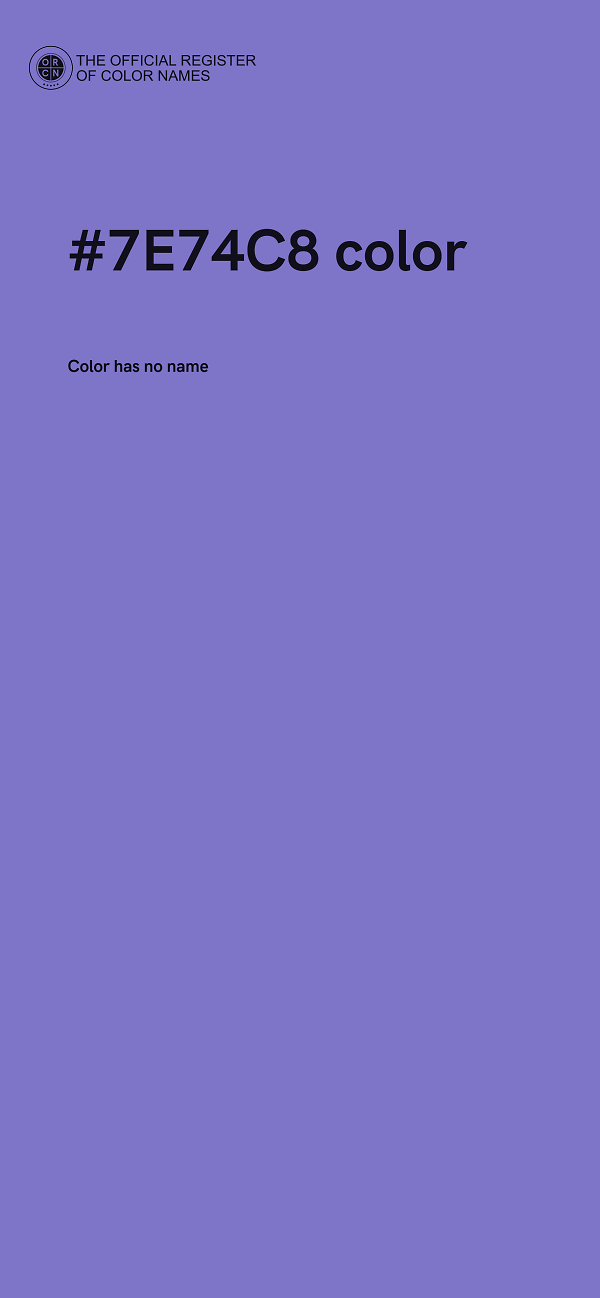 #7E74C8 color image