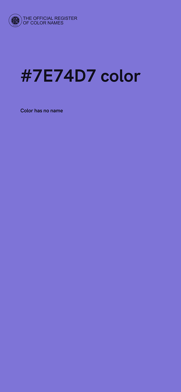 #7E74D7 color image