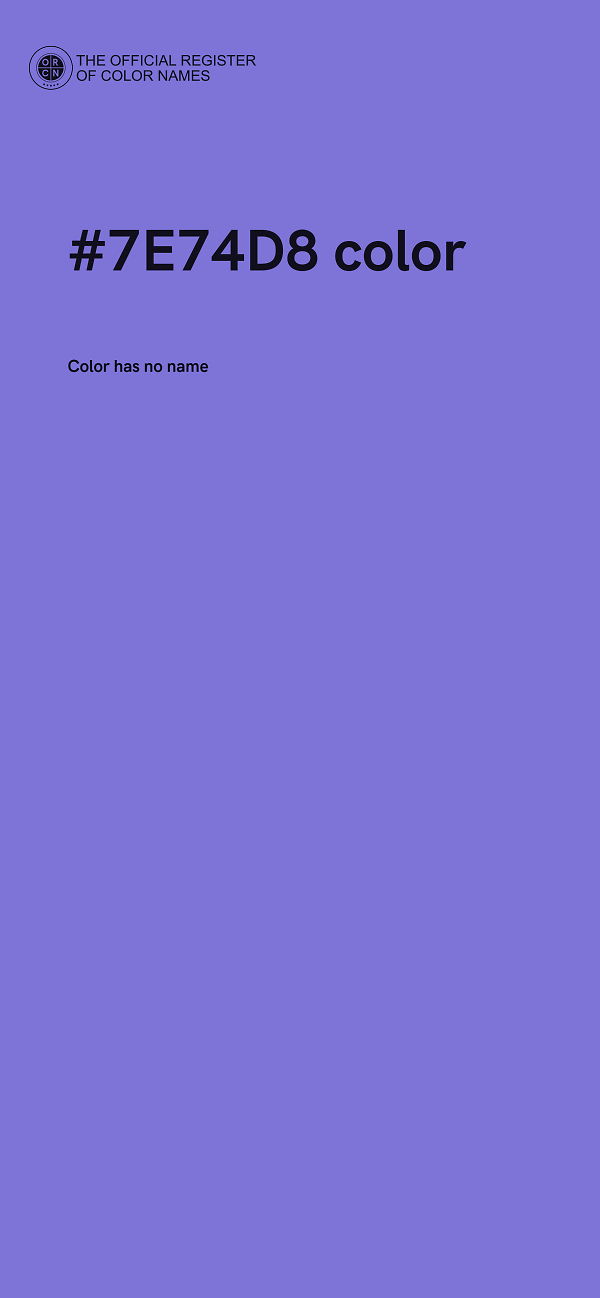 #7E74D8 color image