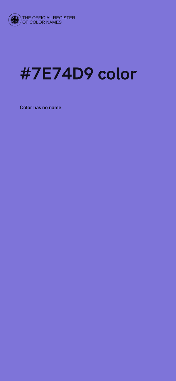 #7E74D9 color image