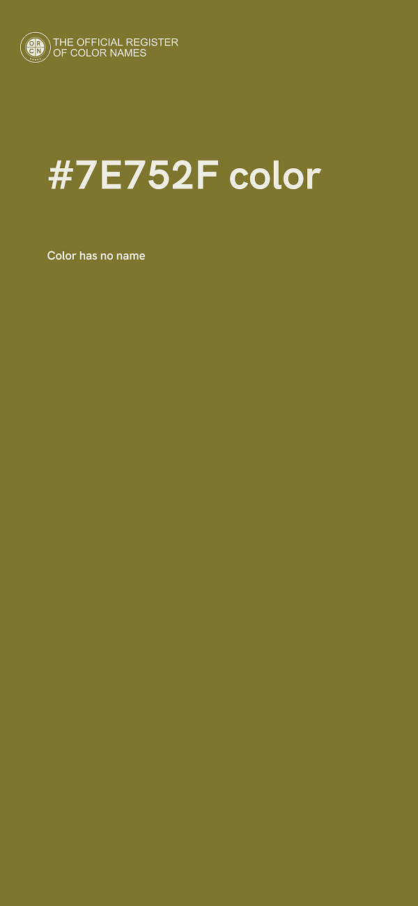 #7E752F color image