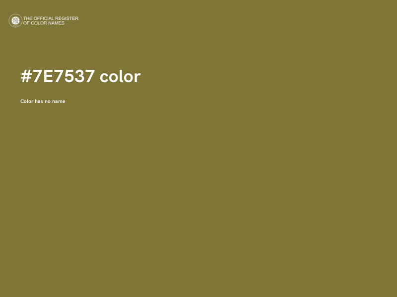 #7E7537 color image