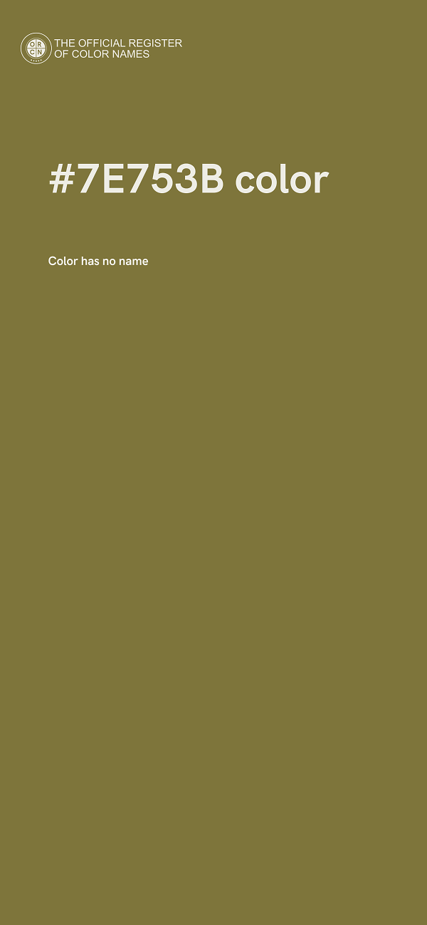 #7E753B color image