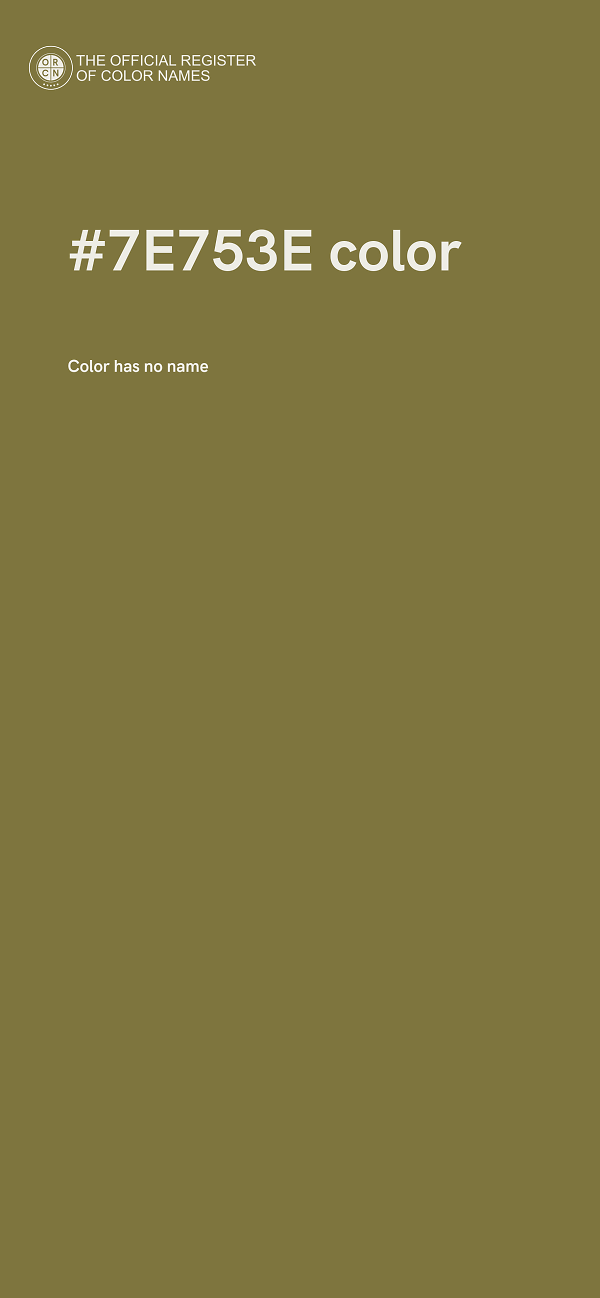#7E753E color image