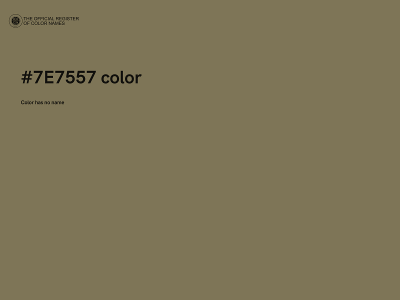 #7E7557 color image