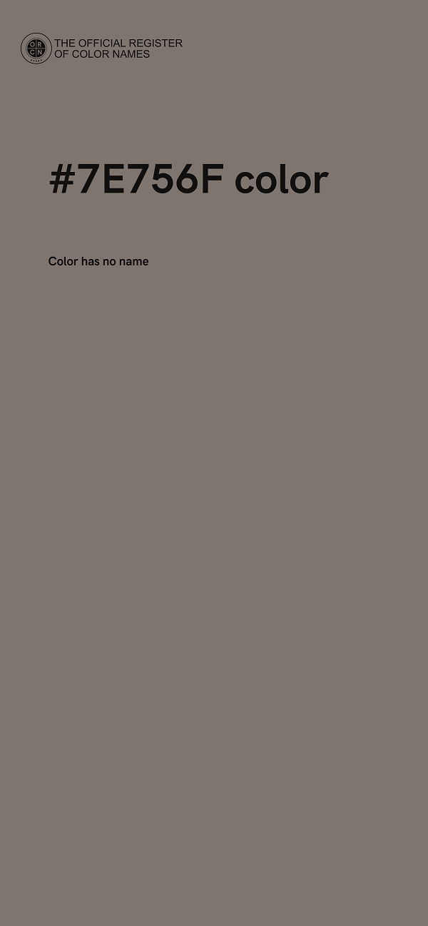 #7E756F color image