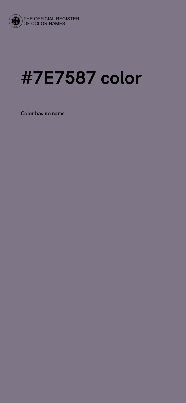 #7E7587 color image