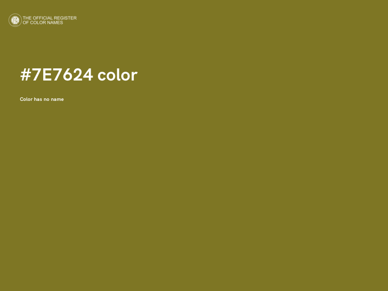 #7E7624 color image