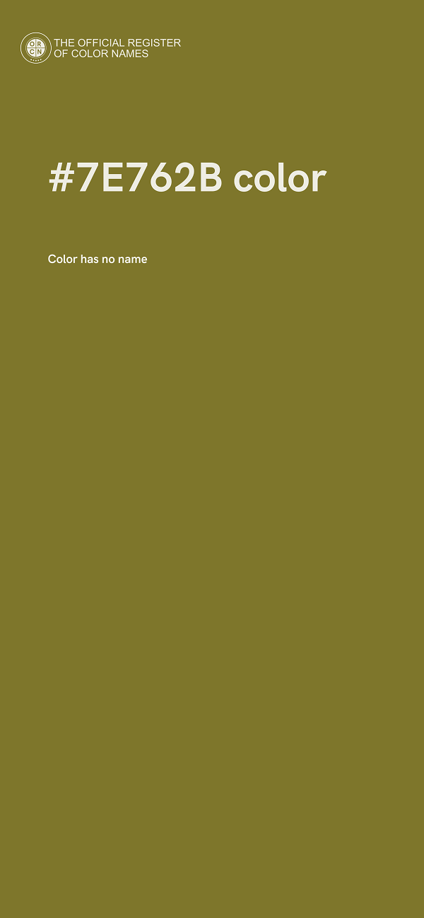#7E762B color image