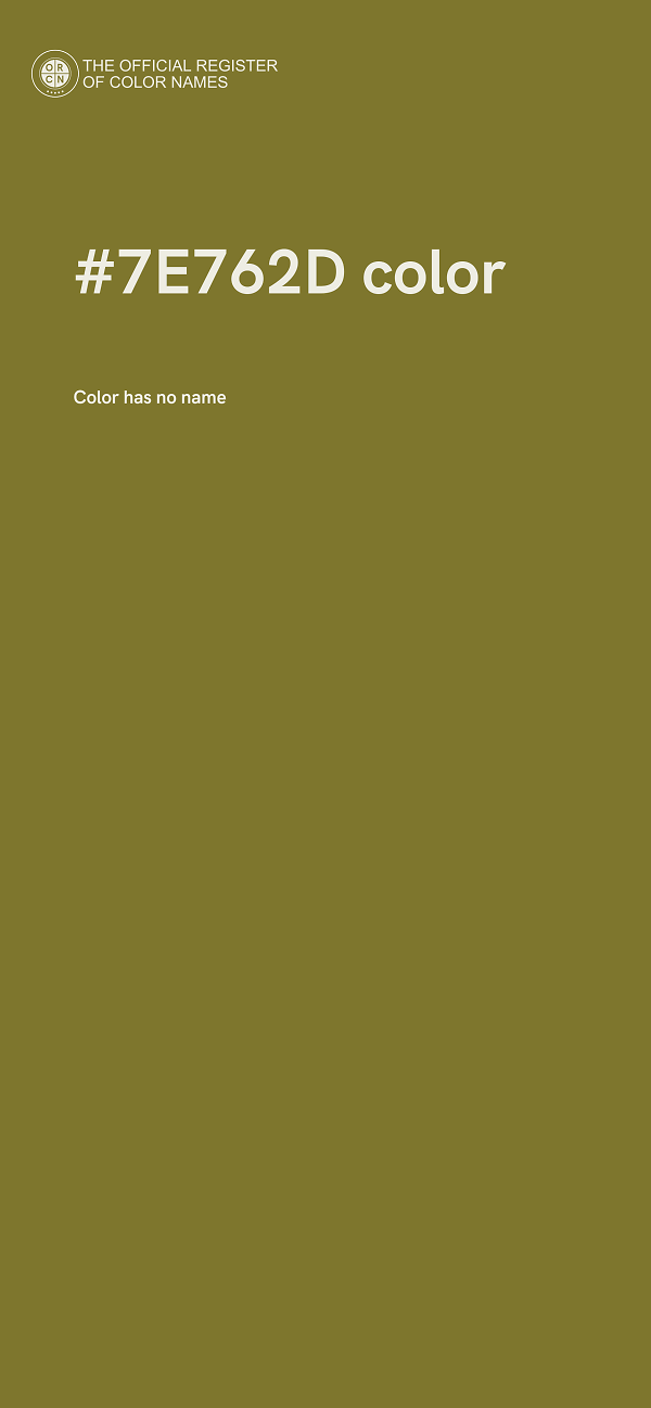 #7E762D color image