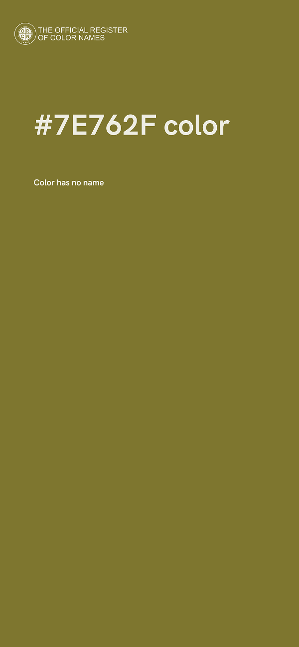 #7E762F color image