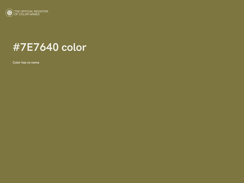 #7E7640 color image